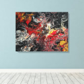 Brand Acrylverf op een 24x18 canvas (Insitu (Houten vloer))