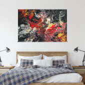 Brand Acrylverf op een 60x40 canvas Afdruk (Insitu (Slaapkamer))