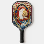 Brand ademende draak kunstmatige intelligentie pickleball paddle (Achterkant)