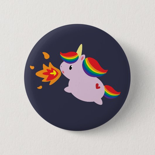 Brand-afbrekende Unicorn Ronde Button 5,7 Cm (Voorkant)