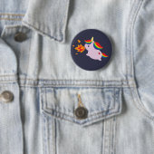 Brand-afbrekende Unicorn Ronde Button 5,7 Cm (In situ)