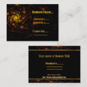 Brand beneden Abstracte zakelijke Sjabloon Visitekaartje (Voorkant / Achterkant)