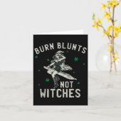 Brand Blunts Niet Heksen Funny Wiet Roker Stoner  Kaart (Gele Bloem)