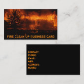 Brand, brandend huis verwoesting huis visitekaartje (Voorkant / Achterkant)