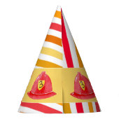 Brand brandweermotor Birthday Feesthoedjes (Achterkant)