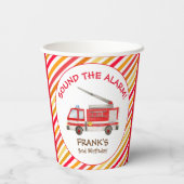 Brand brandweermotor Birthday Papieren Bekers (Achterkant)