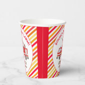 Brand brandweermotor Birthday Papieren Bekers (Rechts)