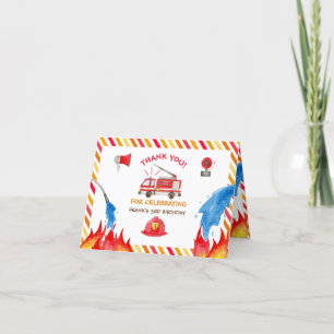 Brand brandweermotor Birthday party bedankt