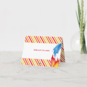 Brand brandweermotor Birthday party bedankt (Achterkant)