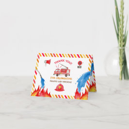 Brand brandweermotor Birthday party bedankt