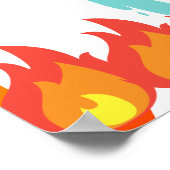 Brand brandweermotor Birthday Welkomstteken Poster (Hoek)