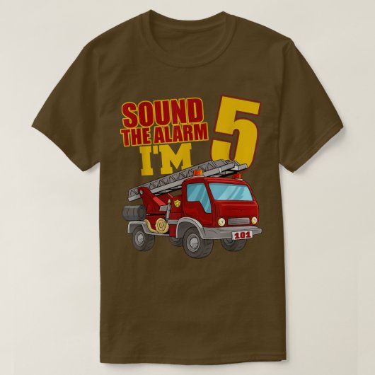 Brand brandweerwagen Kind Birthday - geluid T-shirt (Design voorkant)