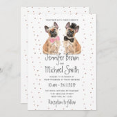 Brand bruidegom bruiloft met Bulldog Kaart (Voorkant / Achterkant)