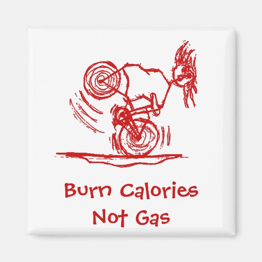 Brand calorieën - geen gas! magneet (Voorkant)