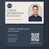 Brand Consultant Photo QR Code Navy Blue Visitekaartje