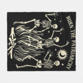 Brand de patriarchy Fun Feminist Halloween Fleece Deken (Voorkant (Horizontaal))