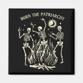 Brand de patriarchy Fun Feminist Halloween Magneet (Voorkant)