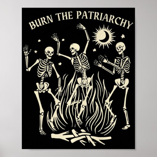 Brand de patriarchy Fun Feminist Halloween Poster (Voorkant)