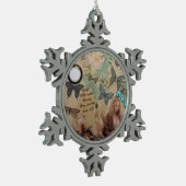 brand Deko Tin Sneeuwvlok Ornament (Links)