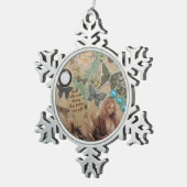 brand Deko Tin Sneeuwvlok Ornament (Rechts)