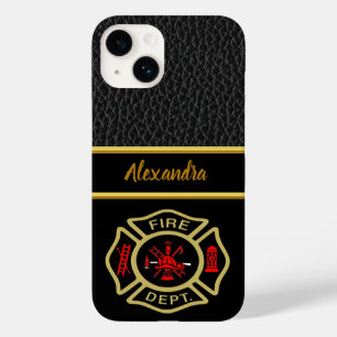Brand Departement logo Gold en backbadge Gold Case-Mate iPhone 14 Hoesje