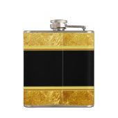 Brand Departement logo Gold en backbadge Gold Heupfles (Achterkant)