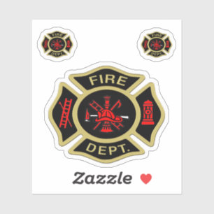 Brand Departement logo Gold en backbadge Gold Sticker