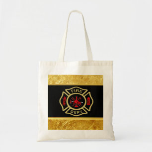 Brand Departement logo Gold en backbadge Gold Tote Bag