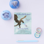 Brand — draak Wyvern Birthday Budget Flyer (Enkel)