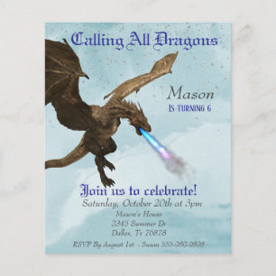 Brand — draak Wyvern Birthday Budget Flyer