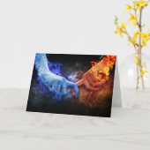 Brand en de Liefde van het Ijs Kaart (Gele Bloem)