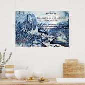 Brand en ijs boven Chinees Poster (Keuken)