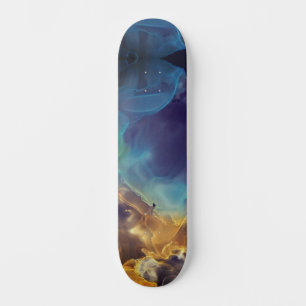 Brand en ijs De eenzame Abstracte nevel Persoonlijk Skateboard