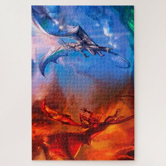 Brand- en ijskuistromen legpuzzel (Verticaal)