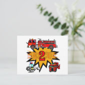 Brand en redding 2e verjaardag Tshirts en geschenk Briefkaart (Staand voorkant)