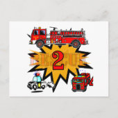 Brand en redding 2e verjaardag Tshirts en geschenk Briefkaart (Voorkant)