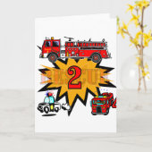 Brand en redding 2e verjaardag Tshirts en geschenk Kaart (Gele Bloem)