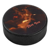 Brand en vlammen branden  hockey puck (3/4)