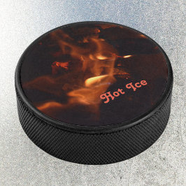 Brand en vlammen branden hockey puck