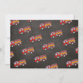 Brand Engine Truck Birthday Party Dept. Foto Kaart (Achterkant)