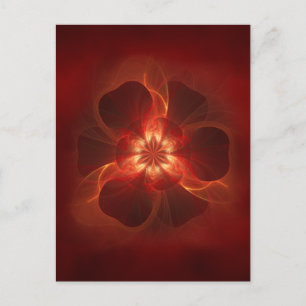 Brand fractal Art Briefkaart
