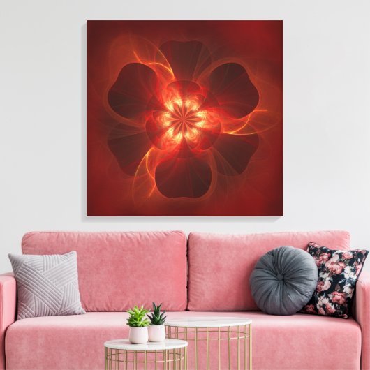 Brand fractal Art Canvas Afdruk (Insitu (Woonkamer))