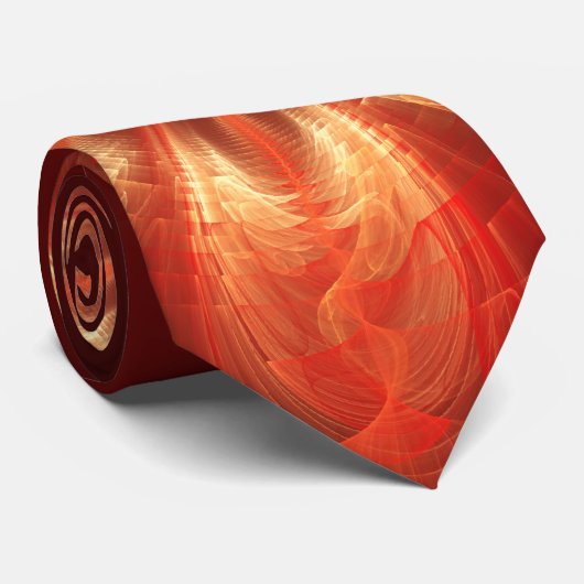 Brand fractal Art Stropdas (Opgerold)