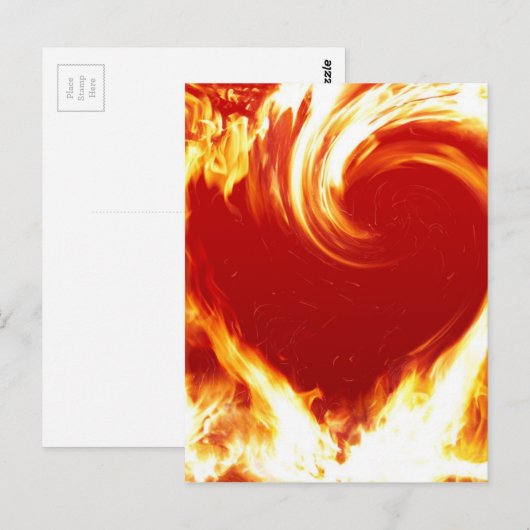 brand-hart briefkaart (Voorkant / Achterkant)