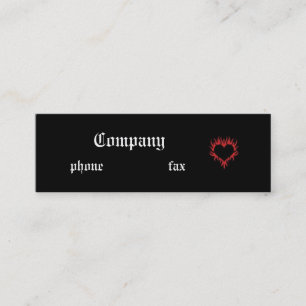 Brand Heart Black Gothic Visitekaartje