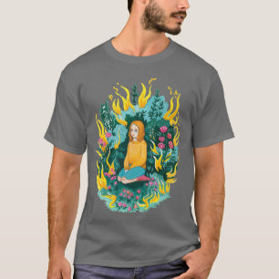 Brand het neer Gouache Illustratie van een meisje  T-shirt