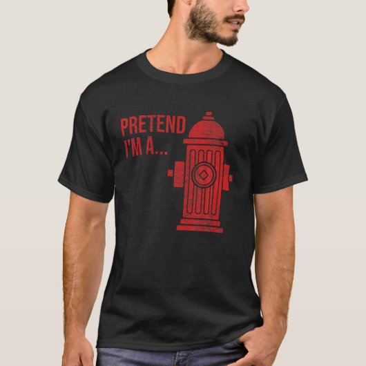 BRAND HYDRANT HALLOWEEN COSTUME VOORBEREID IK BEN T-SHIRT (Voorkant)