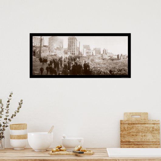 Brand in Baltimore MD Foto 1904 Poster (Keuken)