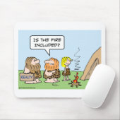 brand in de kaveman - realiteit muismat (Met muis)