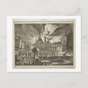 Brand in het oude stadhuis van Amsterdam, 17 juli  Briefkaart